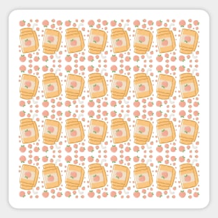 peach juice box pattern Sticker